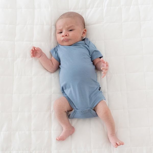 KYTE BABY Short Sleeve Baby Bodysuit, Buttery Soft Rayon Made From Bamboo - Image 3