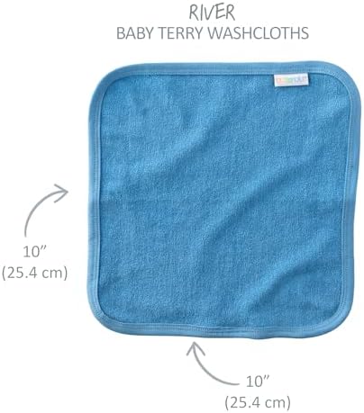 Butterblu River 10-Pack Baby Terry Washcloths 100% Organic Cotton Absorbent - Image 5