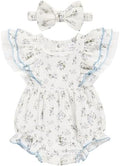 TITKKOP Ruffle Bubble Romper for Baby Girl | One-Piece Shorts Jumpsuit | Summer by TITKKOP