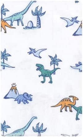 Luvable Friends Hudson Baby Flannel Burp Cloths 10pk, Dino Garden - Image 2