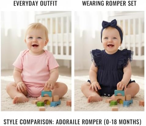 TITKKOP Ruffle Bubble Romper for Baby Girl | One-Piece Shorts Jumpsuit | Summer - Image 5