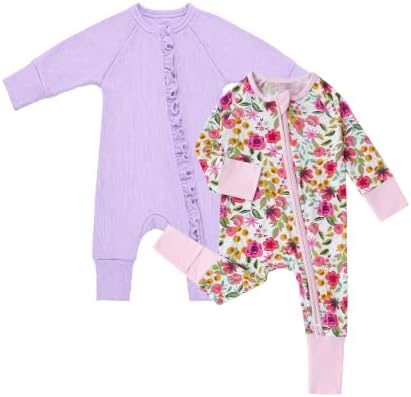 Bow Dream Bamboo Pajamas for Baby, Rayon Sleeper Romper Jumpsuit Outfit | 93% by BowDream