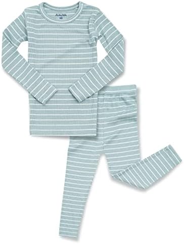 AVAUMA Stripe Pattern Baby Boys Girls Pajama Set Kids Toddler Snug fit Ribbed by AVAUMA