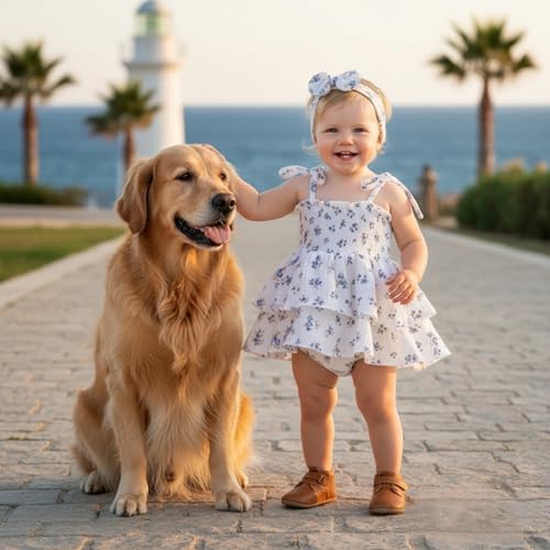YOUNGER TREE Baby Girl Clothes Infant Summer Romper Dress Sleeveless Bodysuit - Image 2