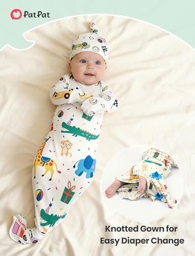 PATPAT Baby Sleeper Gown with Hat - Image 4