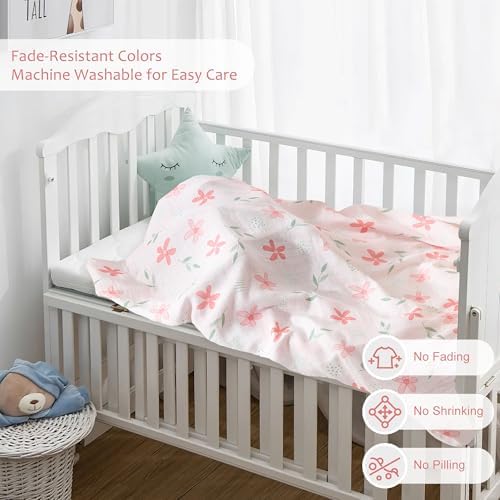 Baby Swaddle Blankets, Bamboo Muslin Receiving Blanket | 4-Pack, Lightweight & - Image 5