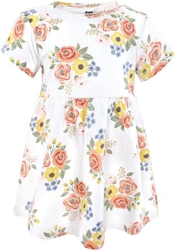 Hudson Baby Infant and Toddler Girls Cotton Dress and Cardigan Set - Image 4