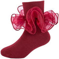 Girls Ruffle Socks Double Lace Turn Cuff Frilly Church Dress Socks by MKYSZLTSOCKS-EnjoyComfort