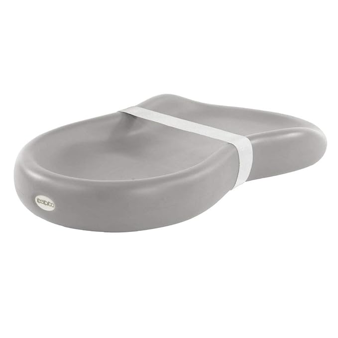 Keekaroo Peanut Changer Grey – The Original Made in USA Easy-to-Clean Changing pad and The only Shell Over Foam, Fully Water Repellant