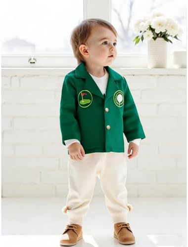 Baby Golf Jackets for Toddler Boy Girl Embroider Golfs Green Blazer - Image 2