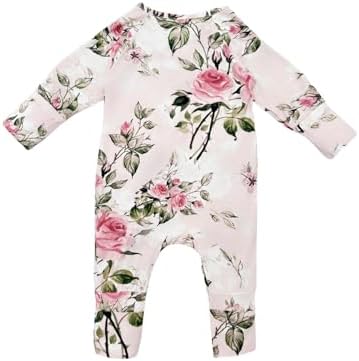 Bow Dream Bamboo Pajamas for Baby, Rayon Sleeper Romper Jumpsuit Outfit | 93% - Image 3