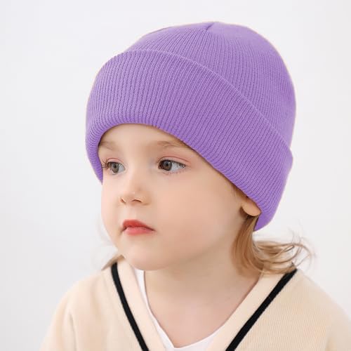 DOOVID Toddler Beanie Kids Warm Knit Beanie Hat Baby Boys Girls Knit Caps - Image 3