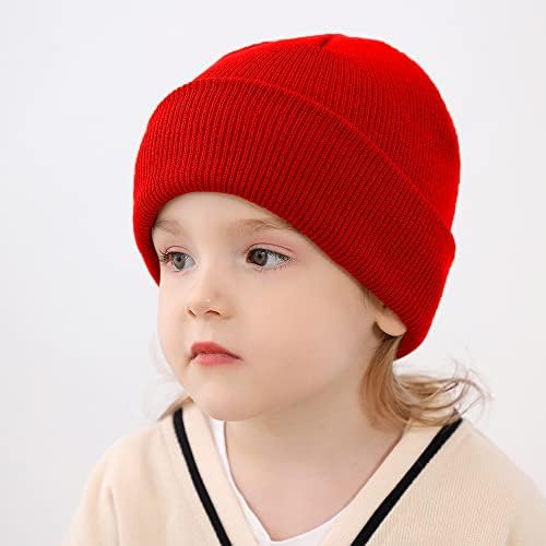 DOOVID Toddler Beanie Kids Warm Knit Beanie Hat Baby Boys Girls Knit Caps - Image 3