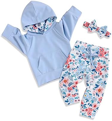 oklady Baby Girl Clothes, Hoodie Tops Floral Pant by Oklady