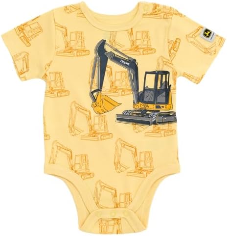 John Deere Farm Animals Tractor Truck Baby 5 Pack Short Sleeve Bodysuits - Image 3