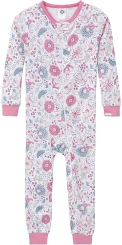 Gerber Baby Girls 3-Pack Snug Fit Footless One Piece Cotton Pajamas - Image 2