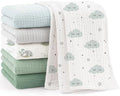 Bearmoss 6 Pack Muslin Burp Cloths by Bearmoss