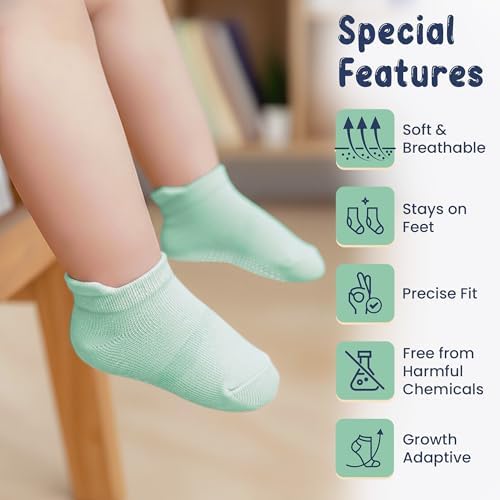 GOTS Organic Cotton Blend Ankle Toddler Socks 6M-12M-2t-3t-4t-5t Baby Gift - Image 6