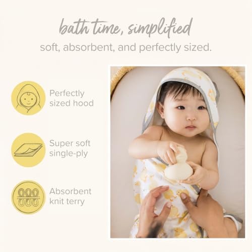 Burt's Bees Baby Infant Hooded Towels, Unisex Bath Essentials, measures 29" x - Image 4