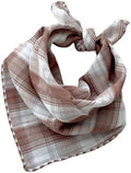 Double Layers Two Tones Dog Cotton Bandana Bibs Scarf DCB06 B&B by Pemilosci