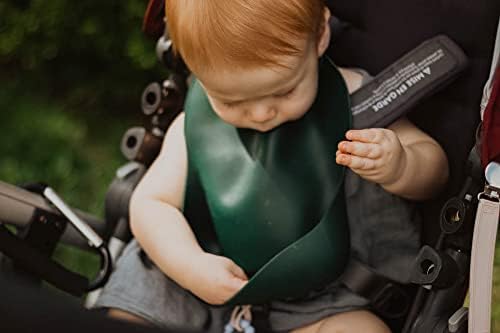 Three Little Tots Modern Silicone Baby Bib – Adjustable Fit Waterproof Catch - Image 9