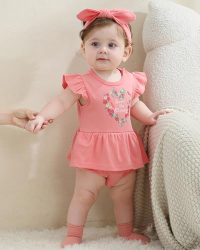 Baby Girls Romper Summer Ruffled Sleeve Bodysuit Dresses Infant Girl Clothes - Image 4
