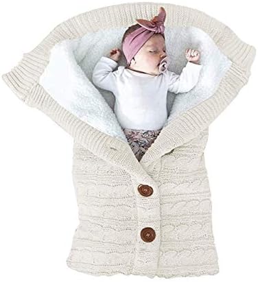 XMWEALTHY Unisex Infant Swaddle Blankets Soft Thick Fleece Knit Baby Girls Boys by XMWEALTHY