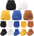 BQUBO Newborn Baby Hat Mittens Socks Set Infant Cotton Beanie Gloves Thick Warm by DRESHOW