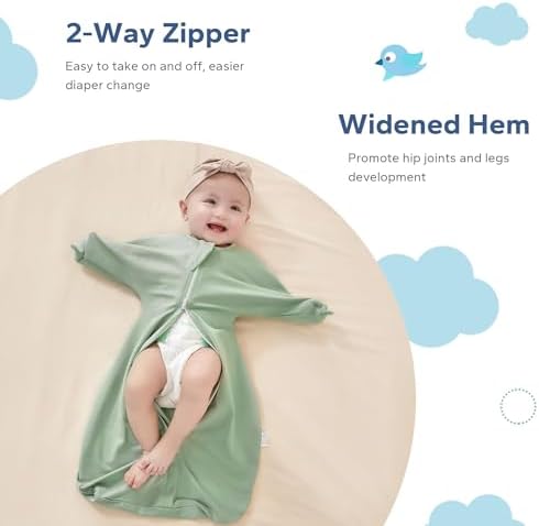 ZIGJOY Swaddle Sleep Sack 6-12 Months, 1.0 Tog Cotton Baby Swaddle Blanket - Image 4