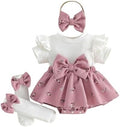 Giraropa Newborn Baby Girl Clothes Smocked Bubble Romper Dress + Socks + by Giraropa