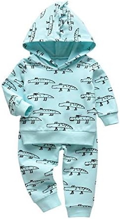 KuKitty Toddler Infant Baby Boy Clothes Animal Style Long Sleeve Hoodie Tops - Image 2