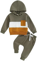 Infant Baby Boy Fall Winter Clothes Outfit Hooded Long Sweatshirt Pant Set by LIOMENGZI