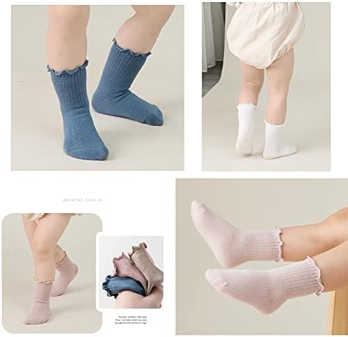 Toddler Girl Ruffle Socks Baby Girls Knee High Socks - Image 7