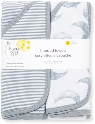 Burt's Bees Baby Infant Hooded Towels, Unisex Bath Essentials, measures 29" x - Image 2