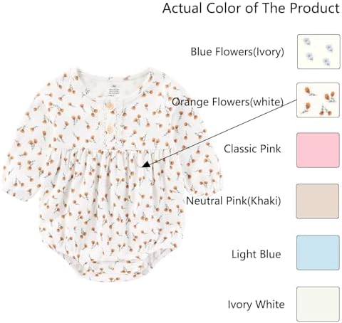 Ruliby Baby Girls Clothes Cotton Bubble Romper Summer Newborn Outfits | - Image 3