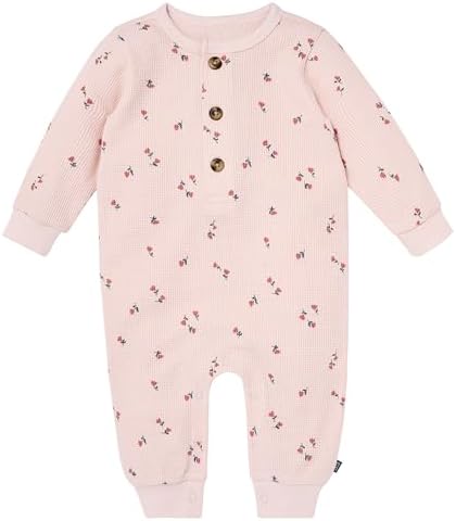 Modern Moments by Gerber Baby Henley Waffle Knit Romper by ModernMomentsbyGerber