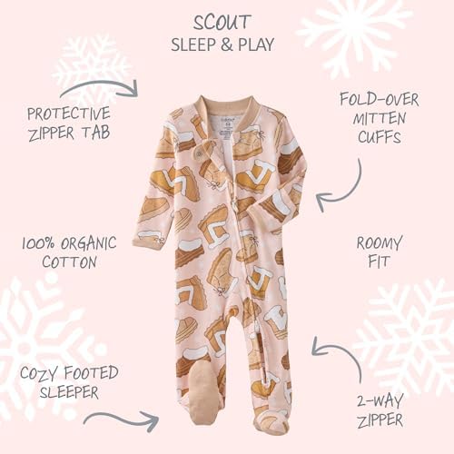 Butterblu Scout Sleep & Play 100% Organic Cotton Footed Zip Front PJs | GOTS - Image 2
