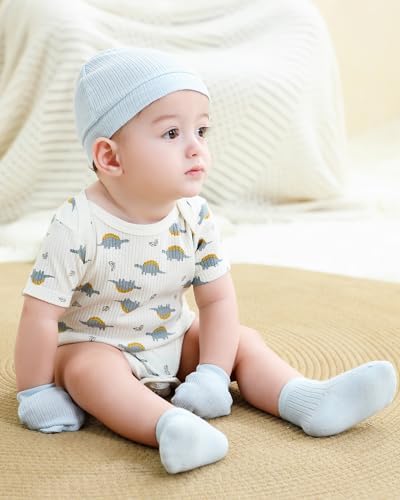 Baby Hats Mittens and Socks Set Soft Cotton Newborn Hat Glove - Image 4