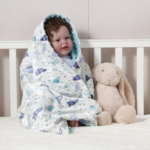 CREVENT 2Pcs 30''X40'' Cute Cozy Fluffy Warm Baby Blankets - Image 5