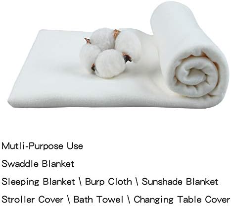 PESAAT Cotton Baby Swaddle Hat Set Newborn Infant Hats Receiving Blankets - Image 2