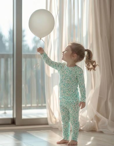 moimoln Cotton Modal Baby Toddler Pajamas Check Solid Leopard 6M-8Y - Image 5