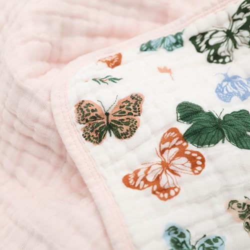 Little Unicorn Muslin Quilt Blanket | 100% Cotton Soft Multi-Layered Muslin - Image 4