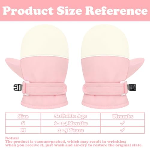 Sarfel Toddler Mittens Waterproof Toddler Gloves Baby Winter Mittens Toddler - Image 6