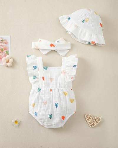 Renotemy Baby Girl Clothes Summer Newborn Girls Outfits Preemie-18Months - Image 3