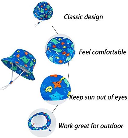 LANGZHEN Sun Protection Hat for Kids Toddler Boys Girls Wide Brim Summer - Image 4
