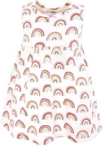 Hudson Baby Infant and Toddler Girls Cotton Dress and Cardigan Set - Image 4