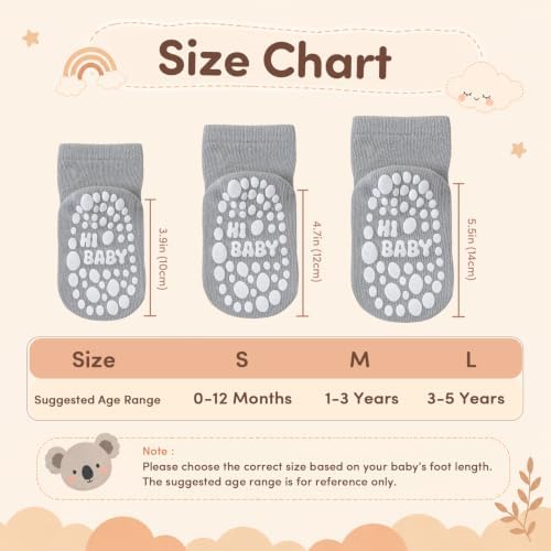 Toddler Grip Socks, 5 Pairs, Cotton Crew - Image 6