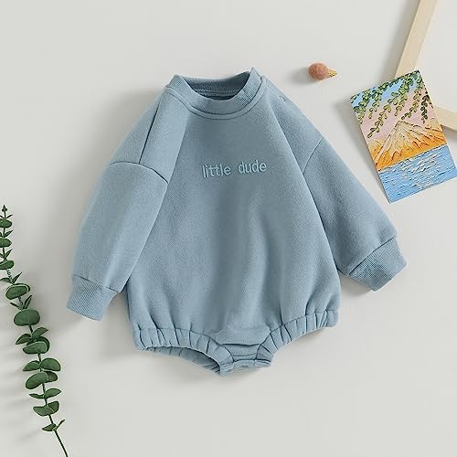VISGOGO Newborn Infant Baby Boy Oversized Romper Sweater Bodysuits Coming Home - Image 3