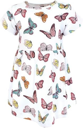 Hudson Baby Infant and Toddler Girls Cotton Dress and Cardigan Set - Image 4