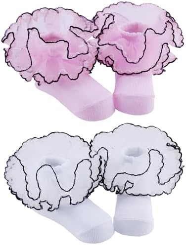 PrinceSasa Little Baby Girl Princess Lace Ruffles Socks Set - Image 4